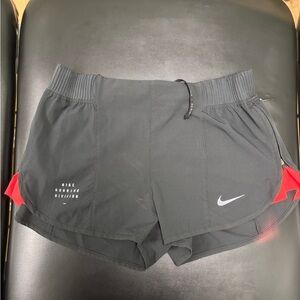 Nike Women's Black and Red Athletic Shorts